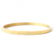 Pulseras Acero Inox "YOU ARE ONE IN A MILLION" Dorado