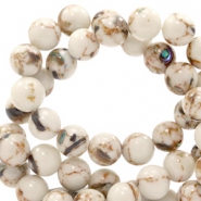 Piedras naturales Calcita con concha 4mm Viejo blanco