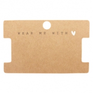 Tarjetas de joyería "Wear Me With ♥" marrón