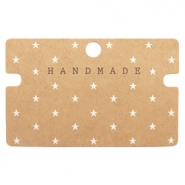 Tarjetas de joyería "Handmade" marrón