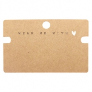 Tarjetas de joyería "Wear Me With ♥" marrón