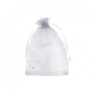 Bolso de organza 7x9cm gris plata