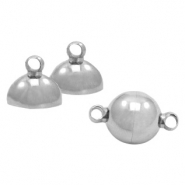 Fornituras Acero Inox cierre magn&eacute;tico bola 6mm Plata vieja