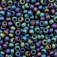 Miyuki Rocalla 8/0 Opaque matte AB black 8-401fr