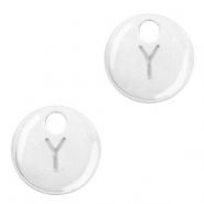 Colgantes metálicos Basic Quality letra Y Plata vieja (sin níquel)