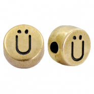 Abalorios letras metálicos DQ Ü Bronce viejo (sin níquel)