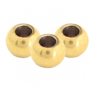 Abalorios acero inox 5mm Dorado