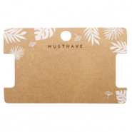 Tarjetas para joyería 'musthave' Hojas Marrón claro