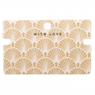 Tarjetas para joyería 'with love' Art Deco Marrón claro