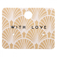 Tarjetas para joyería 'with love' Art Deco Marrón claro