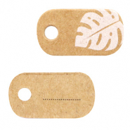 Tarjetas para joyería Hojas Marrón claro