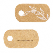 Tarjetas para joyería Floral Marrón claro