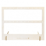 Expositor de Joyería en Bambú para pendientes con 2 hileras"made with ♥" Natural (color Bambú natural)