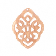 Colgantes de resina rombo barok Rosa durazno