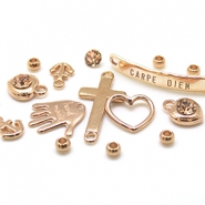 Abalorios y colgantes metálicos DQ Abalorios metálicos DQ oro rosado