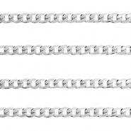 Fornituras Acero Inox cadena jasseron eslab&oacute;n gourmet  Plateado