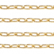 Fornituras Acero Inox cadena jasseron&nbsp;tipo ancla Dorado