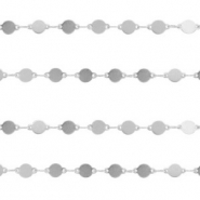 Fornituras Acero Inox cadena jasseron moneda Plateado