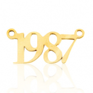 Colgantes/entrepieza de Acero Inox año 1987 Dorado