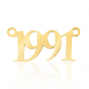 Colgantes/entrepieza de Acero Inox año 1991 Dorado