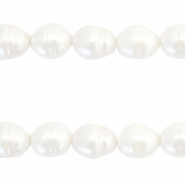 BQ Perlas de agua dulce grano de arroz 12x10mm Blanco natural