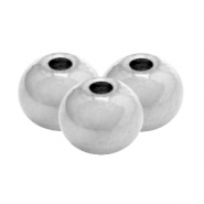 Abalorios Acero Inox 6mm Plateado