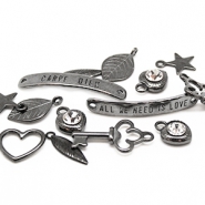 Abalorios y colgantes metálicos DQ Abalorios metálicos DQ antracita