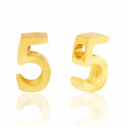 Abalorios Acero Inox número 5 Dorado