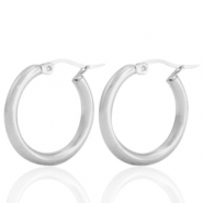 Pendientes Acero Inox criolla Plateado