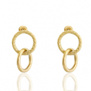 Pendientes Acero Inox círculo Dorado