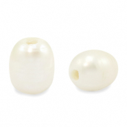 Perlas de agua dulce grano de arroz 11x9mm Blanco natural