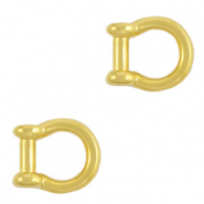 Colgantes metálicos DQ entrepieza anillo Dorado (sin níquel)