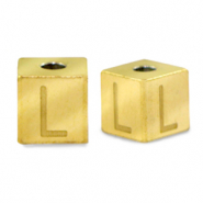 Abalorios Acero Inox letra L Dorado