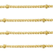 Fornituras Acero Inox cadena jasseron eslab&oacute;n gourmet bola Dorado