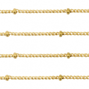 Fornituras Acero Inox cadena jasseron eslab&oacute;n gourmet bola Dorado