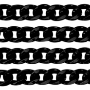 Cadena acrílico 19mm Negro