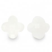 Abalorios faceteados Fashion trébol Blanco