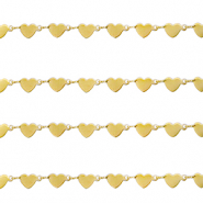 Fornituras Acero Inox cadena jasseron coraz&oacute;n Dorado