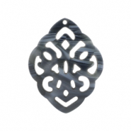 Colgantes de resina barroc rombo Azul jeans