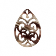 Colgantes de resina barroc gota Mix marrón