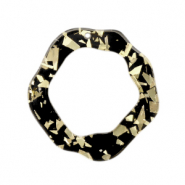 Colgantes de resina asimétrico Negro champagne