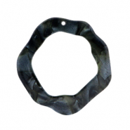 Colgantes de resina asimétrico Negro