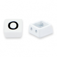 Abalorios Tile O Blanco-negro