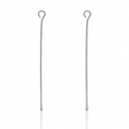 Fornituras Acero Inox bastón con anilla 50mm Plateado