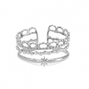 Anillos Acero Inox Plateado