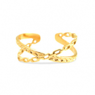 Anillos Acero Inox Dorado