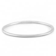 Pulsera imitaci&oacute;n Pan de Oro 3mm talla S Plateado