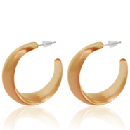 Pendientes Trendy criolla Marrón tan