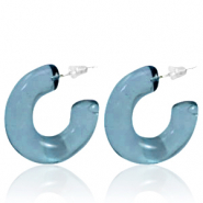 Pendientes Trendy criolla Azul jeans
