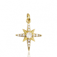Metal TQ lat&oacute;n colgante estrella Dorado